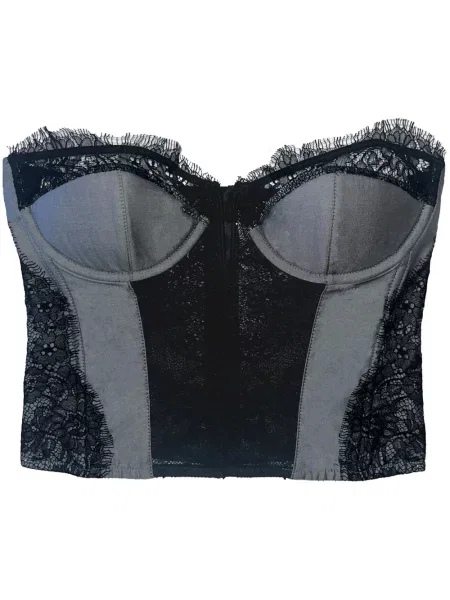 Сутиен Fleur Du Mal поплин синьо