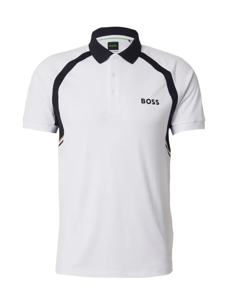 BOSS Funkcionalna majica svetlo rjava / črna bela