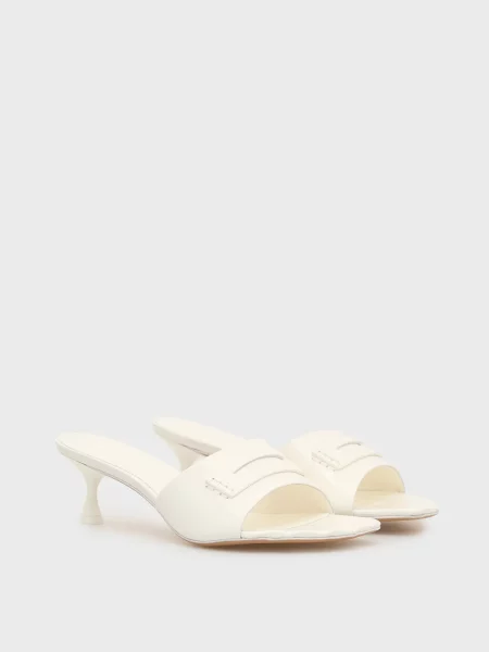 Кожаные мюли Prpy белые