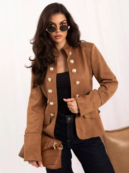 Jakna Italy Moda smeđa