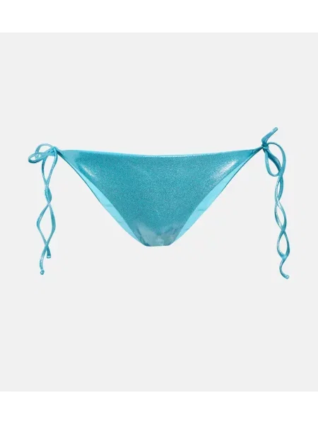 Bikini Jade Swim cu talie joasă cu legături albastru