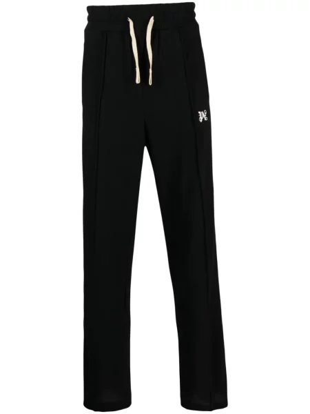 Pantaloni Palm Angels cu broderie negru