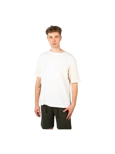 Koszulka Xagon Man z okrągłym dekoltem elegancka beżowa