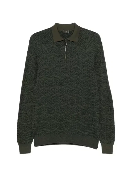 Gulerat tricou polo Etro verde