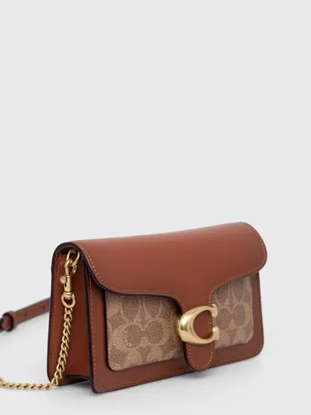 Colier Coach din piele maro