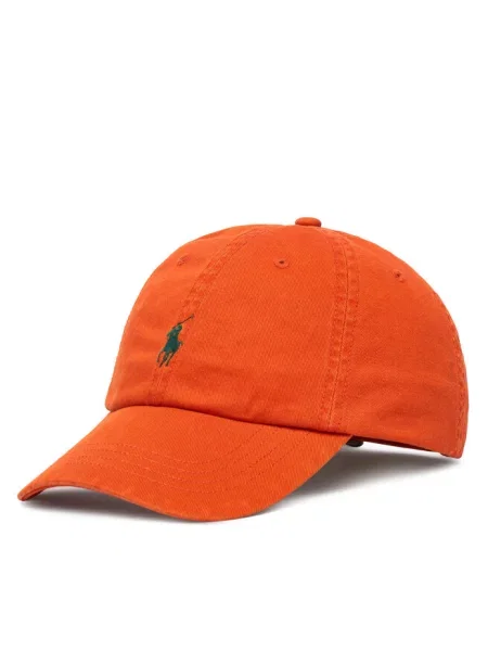 Polo Ralph Lauren czapka z daszkiem pomarańczowa