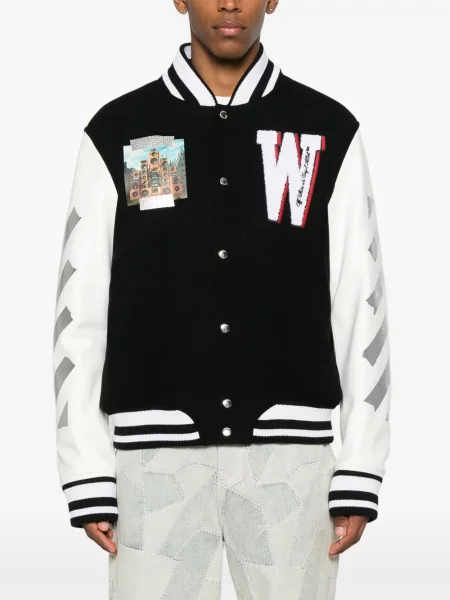 Geacă Off-white cu dungi alb