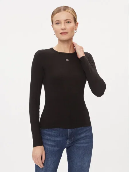 Tricou mânecă lungă Tommy Jeans alb