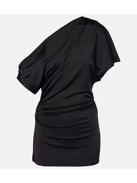 Top Tove drapowany czarny