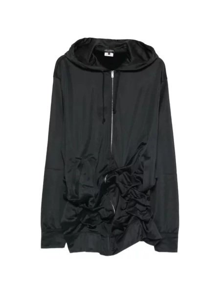 Hanorac cu glugă Comme Des Garcons Homme Plus cu volane negru