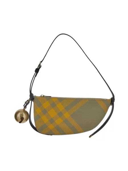 Wielobarwność mały torebka crossbody Burberry wełniana żółta