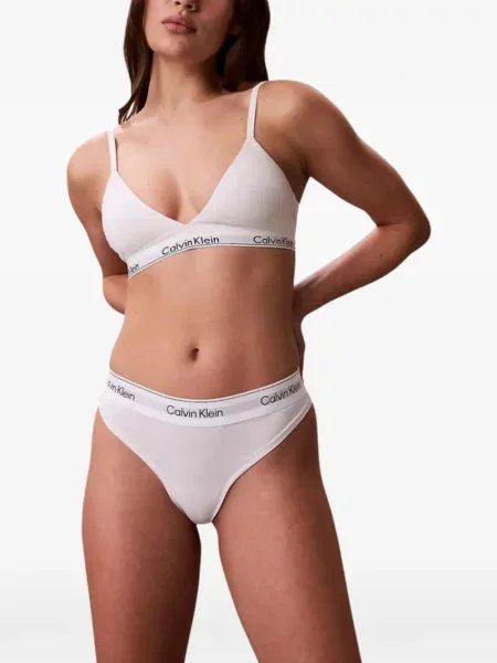 Stringi Calvin Klein Underwear z logo białe