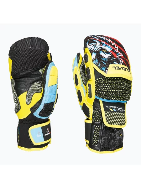 Mănuși de schi Level Worldcup Cf Mitt yellow/blue albastru