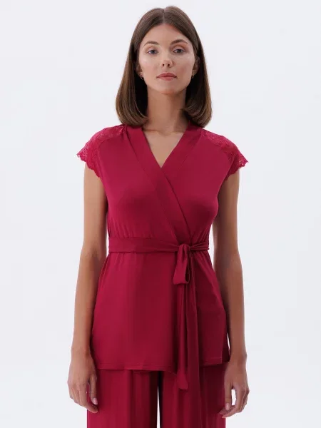 Верх піжами Leinle бордовий