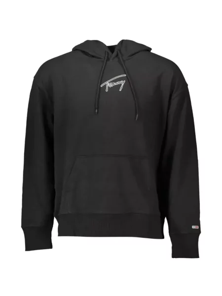 Hanorac cu glugă Tommy Hilfiger cu broderie negru