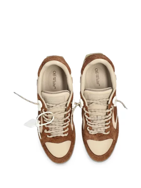 Sneakerși Off-white din piele business alb