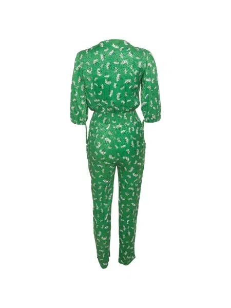 Salopetă Maje cu model floral cu imagine verde