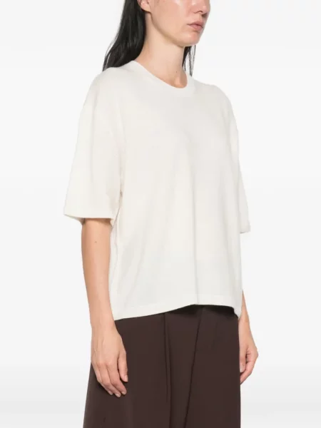Scurt tricou Soft Goat cu decolteu rotund