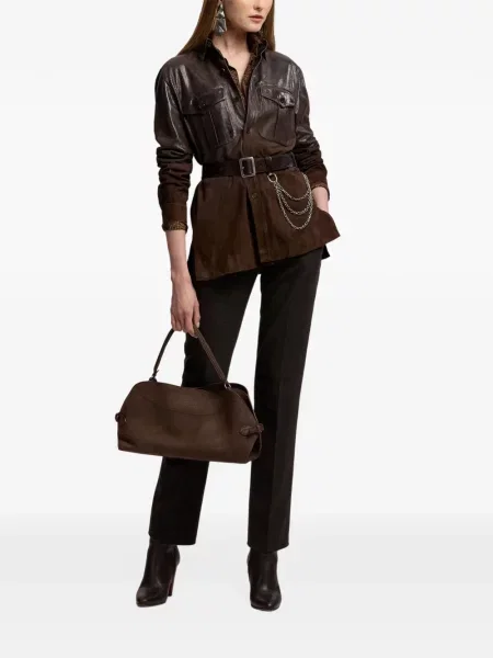 Πουκάμισο Ralph Lauren Collection με σχέδιο paisley καφέ