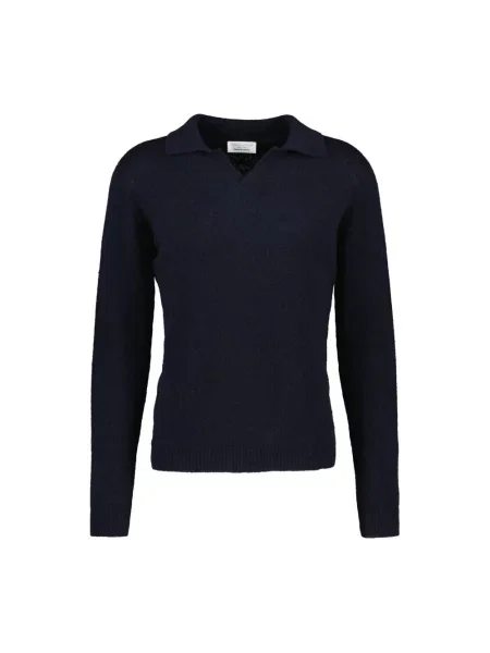 Dzianinowy sweter Roberto Collina niebieski