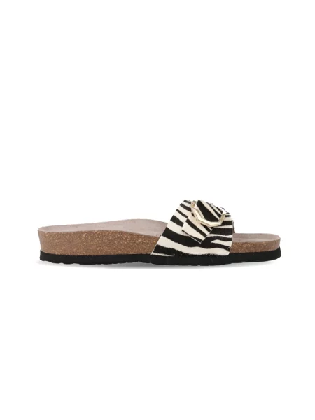 Genuins Matilda Leather Zebra Kobiety Sandały Genuins Wielobarwny Size: