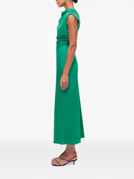 Rochie maxi Simkhai din satin drapată verde