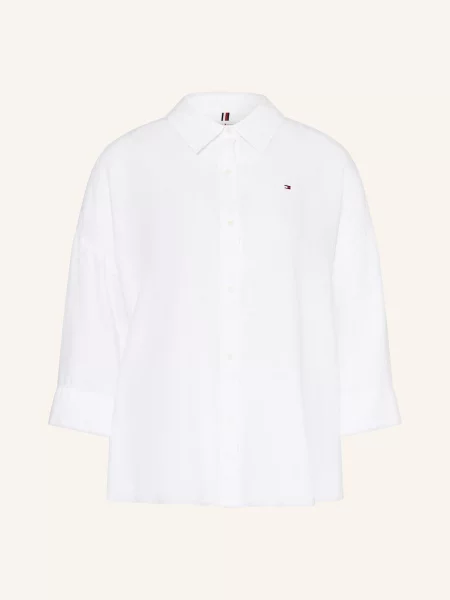 Tommy Hilfiger Koszula Z Lnu Z Rękawami weiss biała