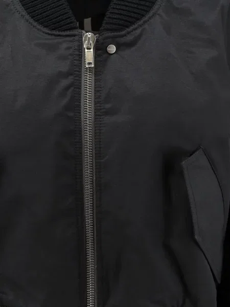 Decupat geacă bomber Rick Owens cu volane negru