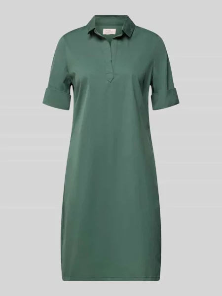 Sukienka koszulowa z dekoltem w serek Robe Légère zielona