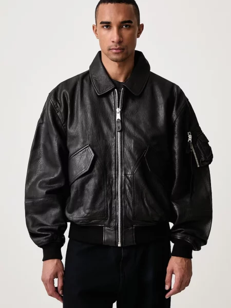 Alpha Industries Leather UV jachetă din piele pentru bărbați
