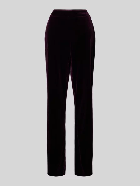 Spodnie materiałowe z prostą nogawką i elastycznym pasem model ‘Flanna’ Stehmann