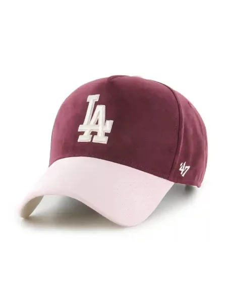 Шапка с козирка 47 brand MLB Los Angeles Dodgers бордо