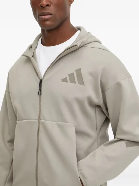 Pulover Adidas cu imagine cu glugă cu model floral negru