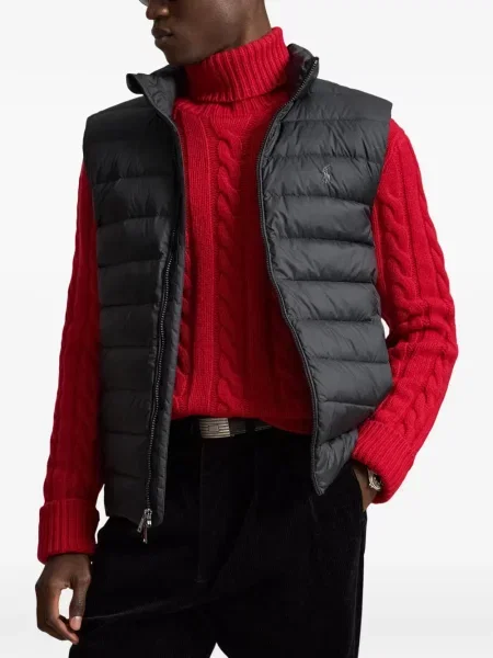 Mănuși Polo Ralph Lauren din piele de căprioară cu șireturi cu vârf închis albastru