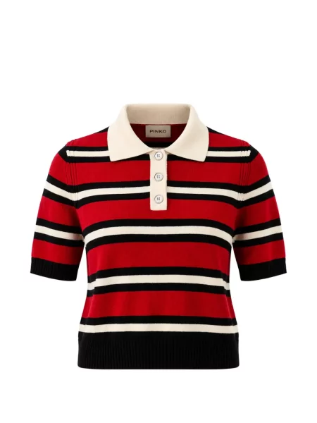 Scurt tricou polo Pinko roșu
