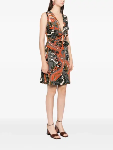 Rochie Blaklace cu model paisley de costum portocaliu