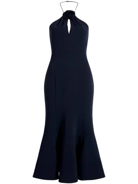 Rochie Cinq A Sept cu model floral de costum albastru