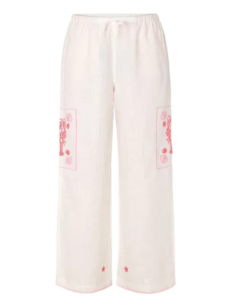 TATUUM Pantaloni Deia 1 roz deschis / roșu / murdar alb
