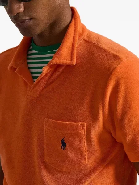 Curea Polo Ralph Lauren cu broderie din fleece cu șireturi albastru