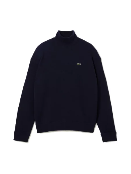 Sweter Lacoste wełniany klasyczny niebieski