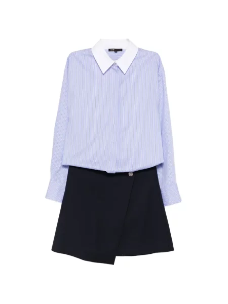 Rochie mini Maje cu dungi de costum albastru