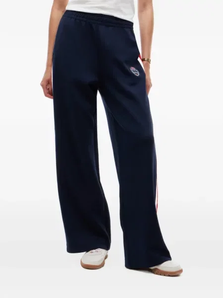 Ριγέ τρέξιμο παντελόνι Tommy Hilfiger με αυτόγραφο μπλε
