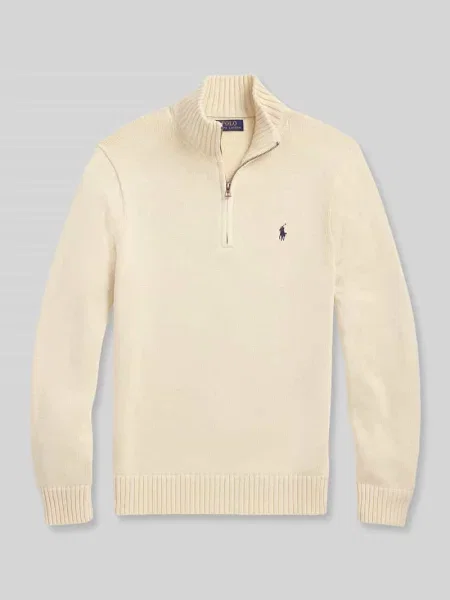 Kardigan Polo Ralph Lauren do golfa z kaszmiru beżowy