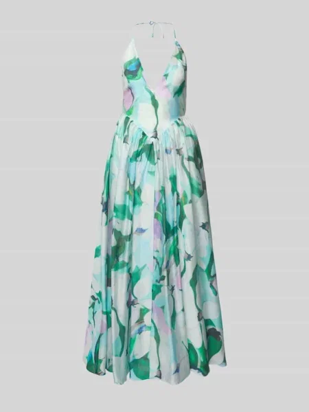 Sukienka midi z mieszanki lyocellu model ARLETHA' Bardot zielona