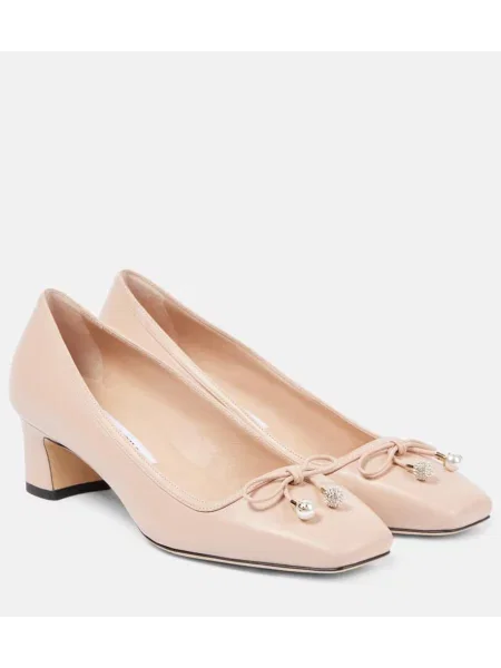 Usnjene salonarji Jimmy Choo z lokom roza