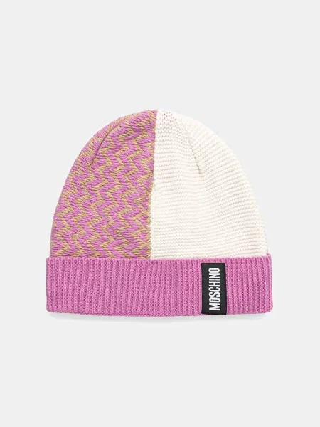 Moschino căciulă de lână roz