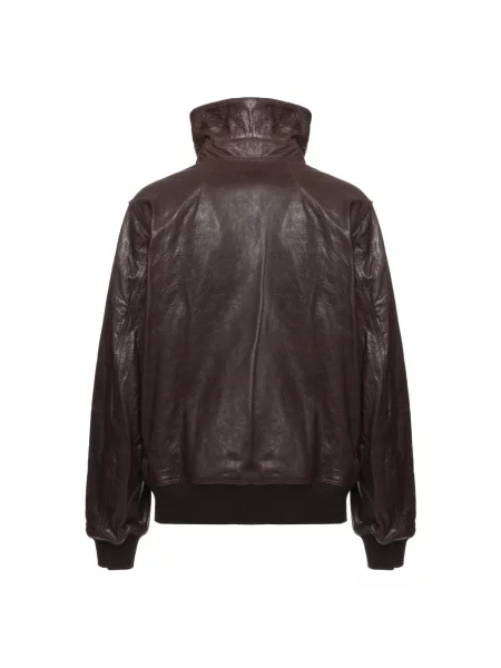 Kurtka skórzana Rick Owens brązowa