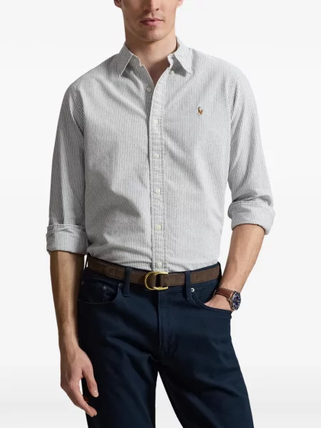 Cu centură cămașă Polo Ralph Lauren cu cataramă țesută roz