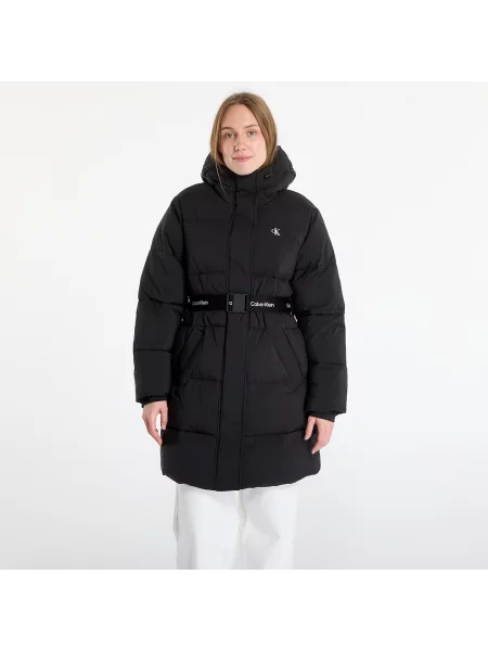Płaszcz Calvin Klein Jeans Belted Midweight Coat Black XS czarne