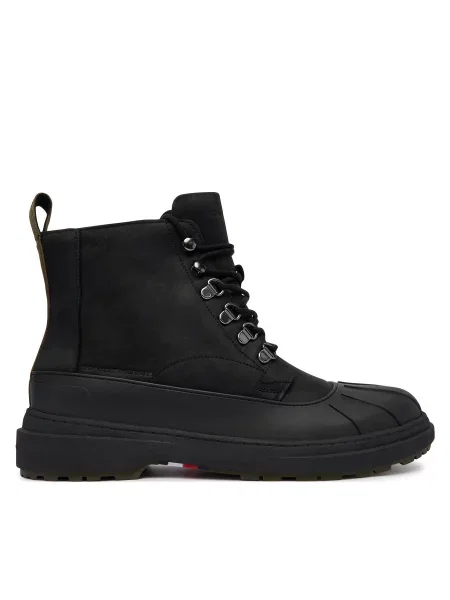 Ghete Tommy Hilfiger Outdoor Rubber Lth Boot Wpm negru